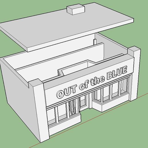 Out of the Blue Assembly.JPG STL file PREMIUM N-Scale Building #2・3D printing idea to download, MFouillard