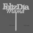 feliz-dia-mama.png Happy Mother's Day Kuchen Topper