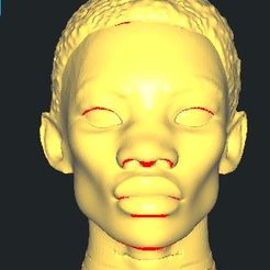 Captura.jpg STL-Datei Bolaji Badejo Gesicht herunterladen • Objekt für den 3D-Druck, davdav2005