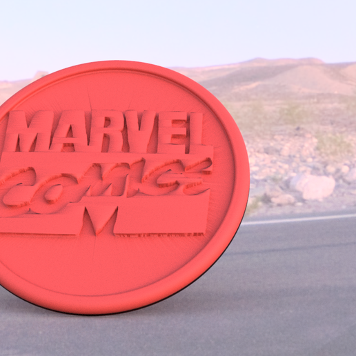 Marvel comics coaster 3D model