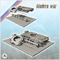 1-PREM.jpg STL file Destroyed Russian T-90 tank shell on modern road (5) - Cold Era Modern Warfare Conflict World War 3・3D printer design to download