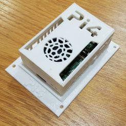 dfec38ccd6bde468ccf9fc6a08bccb54_display_large.jpg Download free STL file Raspberry Pi 4 Case, active cooled with wall mount • 3D print design, Tipam