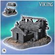 1-PREM.jpg Ruin of a Viking wooden building with rounded roof and destroyed door (14) - North Northern Norse Nordic Saga 28mm 15mm Medieval Dark Age