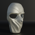 4.png Masquerade Party Face Mask - Alien Face Mask 3D print model