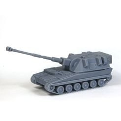 Tank-29.jpg STL file AS90 Braveheart - 1/72 Self Propelled Gun・Template to download and 3D print