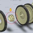 1-2.jpg 3D file Tiger Tank Early Wheel for Rubber wheel coupling sleeve. (STL-1/35)・3D printer design to download