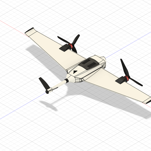 3.png SkyRaptor FX-9 – Fixed-Wing Drone 3D Model | Long-Range UAV RC Aircraft Functional STL