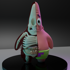 render-1.png Fichier STL PATRICK STAR X RAY TOY / PATRICIO ESTRELLA・Modèle à télécharger et à imprimer en 3D