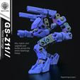 5.jpg GS-Z11 // Nova Barrage - Modular 3D-Printed Mecha || 15cm || Sci-fi Robot Toy Figure