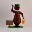 yogi back1.jpg Бесплатный 3D файл Yogi Bear・Дизайн 3D-печати для загрузки