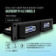 1.jpg 10-Zoll 1U Dual Hot-Swap Rack Mount Caddy für Raspberry Pi 4 & 5 Model B - 3D Printable STL & 3MF Files | Custom Design für Homelab Clusters