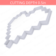 Pixel_Heart~7.25in-cookiecutter-only2.png Pixel Heart Cookie Cutter 7.25in / 18.4cm