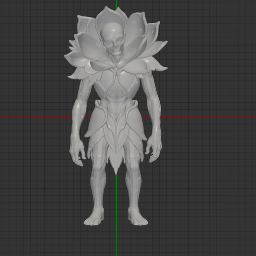 🪷 Low Poly Lotus Wraith Zombie・Free STL File for 3D printing・Cults