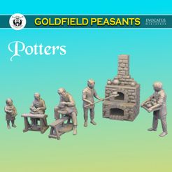 720X720-set-15-potters.jpg Файл STL Гончары (крестьяне Голдфилда)・Дизайн 3D принтера для загрузки