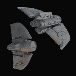 Jedi-T6-shuttle-1.jpg Fichier STL Mignonne navette Star Wars T-6 Jedi・Modèle à télécharger et à imprimer en 3D