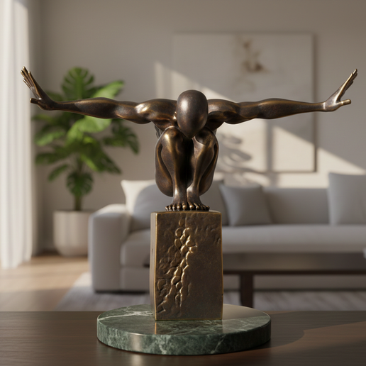 Eternal Freedom – Modern Minimalist Home Decor Sculpture STL
