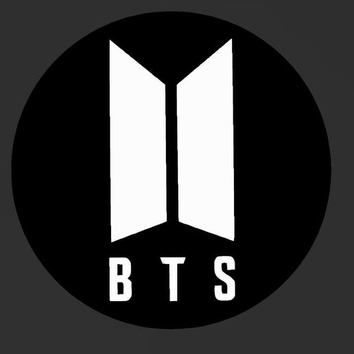 BTS ロゴ デザインアイテム 🛡️ Logótipo BTS・Arquivo STL para Impressão 3D・Cults