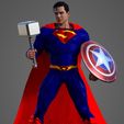 tt_00000.jpg Superman Holding Mjolnir Statuette