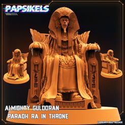 720X720-almighty-guldoran-paraoh-ra-in-throne.jpg 3D file ALMIGHTY GULDORAN PARAOH RA IN THRONE・3D print design to download