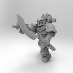 b0ef5992e680bb873d38159808ee338c_display_large.jpg Free STL file Mk2 Marine Squad Leader with Occult Power Sword and Occult Glaive Staff・3D printer design to download, Mazer