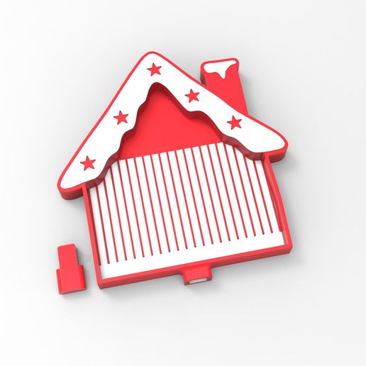 DIAMOND PAINTING TRAY CHRISTMAS HOUSE CHRISTMAS SANTA - 3D model önizlemesi