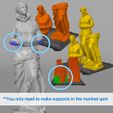 **You only need to make supports in the marked spot aN FD Fichier 3D Big Adidas venus (pour petite imprimante)・Plan pour imprimante 3D à télécharger