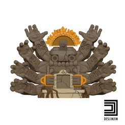 zakum-01.png 3D file ZAKUM WITH ARMS + keychain MAPLESTORY TOYART FUNKO POP・3D printer model to download