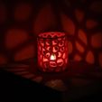 IMG_4350.JPG Free STL file Voronoi tealight candle holder・3D print object to download