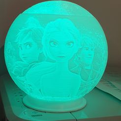 20210103_182925.jpg Fichier 3D Lampe Reine des neiges en litophanie・Objet pour imprimante 3D à télécharger