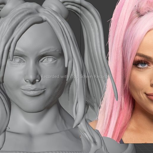 WWF-WWE Costum Liv Morgan 3D model