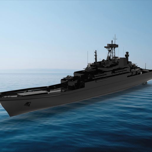 🛬 Ropucha-class landing ship・ OBJ File for 3D printing・Cults