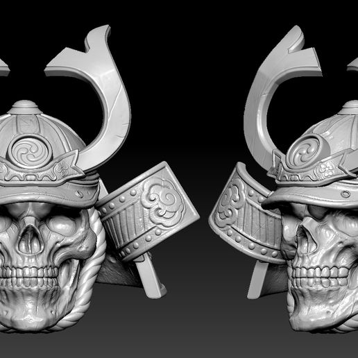 💀 Skull Samurai・ STL File for ・Cults