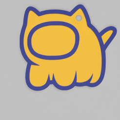 Amus-Cat-01-llavero-Frente.png Diseño STL de llavero "Among Us" Gato para Impresión 3D