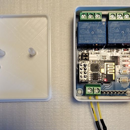 ESP-01 Dual Relay Housing Box 3D model