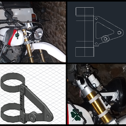SoporteFarolDeportivaKTX.png Archivo STL gratis Soporte para farol de motocicleta tipo caferacer・Modelo imprimible en 3D para descargar