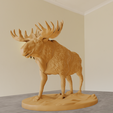 moose-statue-2.png Moose walking statue stl 3d print file