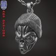 Alien_with_cap_v1_pendant_a2.jpg skull  Pendant jewelry ALien with cap v1