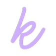 k-Lowercase.stl First name to personalize