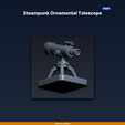 01_hero.png Steampunk Ornamental Telescope - 3D Printable STL File