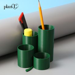 penholder-22b8.jpg pen holder,  pencil holder, clover