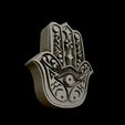 07.jpg Hamsa Hand symbol 3D model relief 04