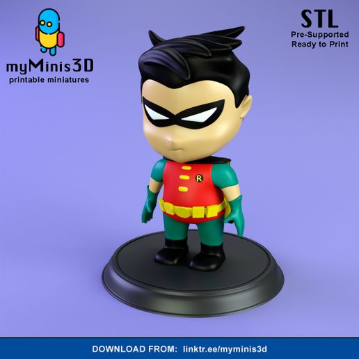 Chibi Robin from Batman Animated Series Fantoy | 3D print models. 3D model