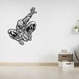 room-wall.jpg Spider man kids room Laser cut file DXF vector plans, laser cut template, laser cdr, laser pattern dxf plan