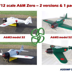 photo-pack.png 3D file ADDIMP 3D - A6M3 & A6M5 Zero / Zeke pack - 1/12 scale・3D printable model to download