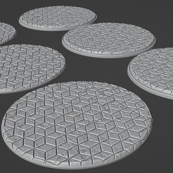 ovw.png STL file 3x 160mm base with broken tiles (+toppers)・3D printing design to download
