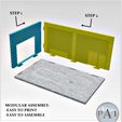 explo001.jpg STL file Mini garage diorama for 1/64 scale diecasts - Model 003・3D printable design to download, PA1