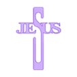 jesus_mod10mm.stl JESUS Schriftkreuz für Tischdeko und die Wand