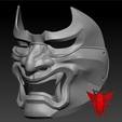 OM2.2.png Red Hood Oni Mask / Red Mempo Mask