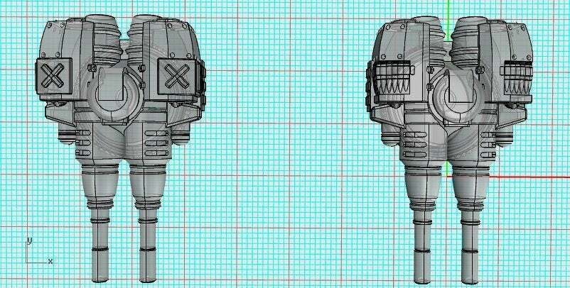 CarapaceAutocannon-5.jpg Free STL file Suturus Pattern- Carapace Autocannon Turrets Mk2 For Dominator Knights・3D printer model to download, johnbearross