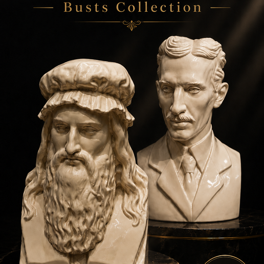 Famous Creators & Visionaries Busts Collection